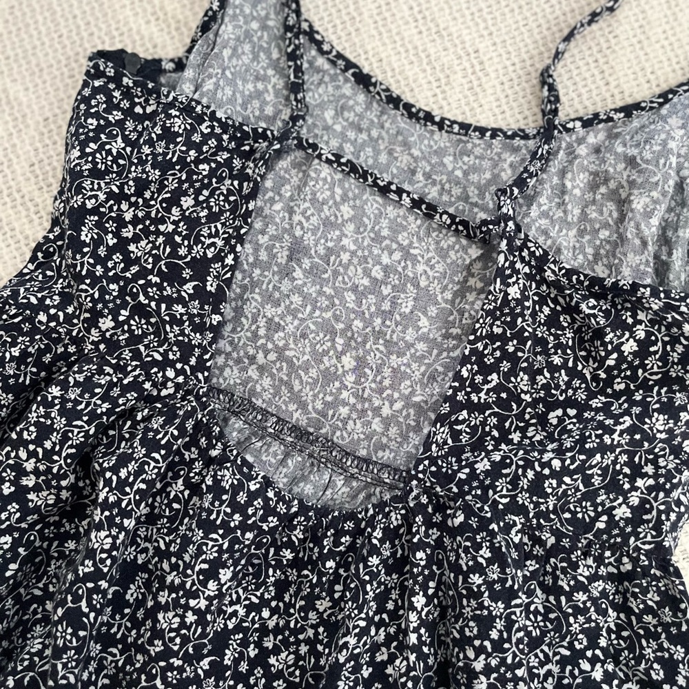 H&M Divided Backless Floral Spaghetti Strap Mini Dress 4 S - Picture 7 of 7